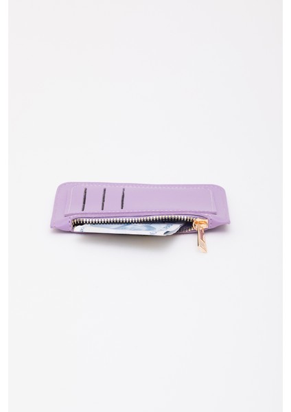 Lila SHK101 Suni Deri 6 Kartlık ve Fermuarlı Para Bölmeli Kartlık Cüzdan