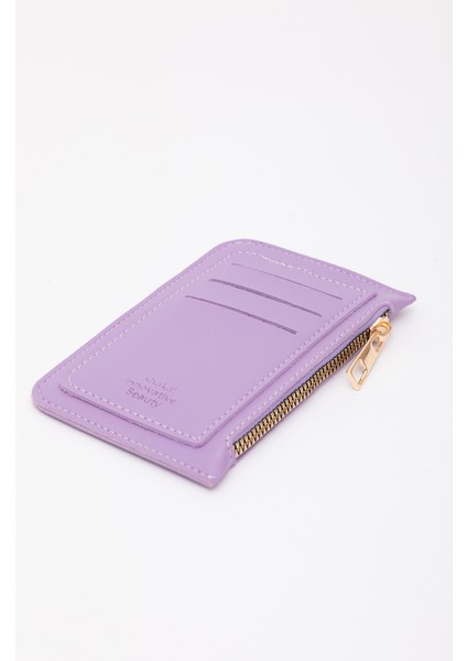 Lila SHK101 Suni Deri 6 Kartlık ve Fermuarlı Para Bölmeli Kartlık Cüzdan