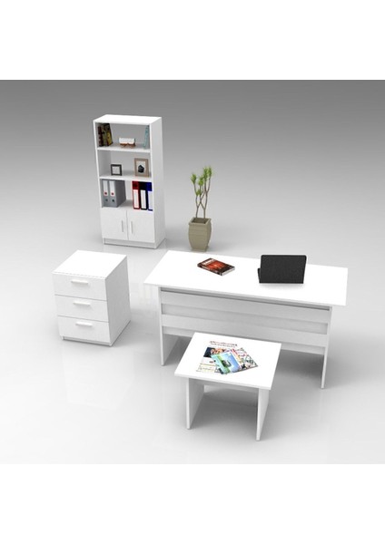 Bega Abcd Ofis Büro Masa Takımı 3 Renk Beyaz BEG11-W