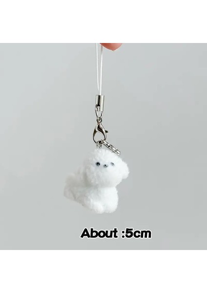 Yavru Köpek Kolye Karikatür Köpek Kutup Ayısı Anahtarlık Kolye Kızlar Telefon Kordon Anahtarları Küçük Hediye Cep Telefonu Aksesuarları Renk: B5 Telefon Takılar (Yurt Dışından)
