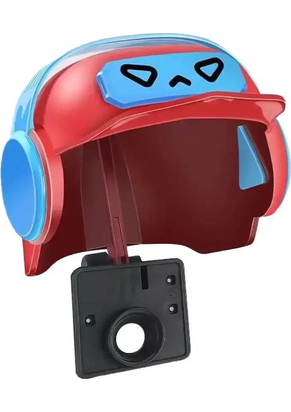 Karikatür Küçük Kask Rider Motosiklet Cep Telefonu Tutucu ve Elektrikli Bisiklet Navigasyon Telefon Tutucu Su Geçirmez Güneşlik Renk: Kırmızı Mavi (Yurt Dışından)