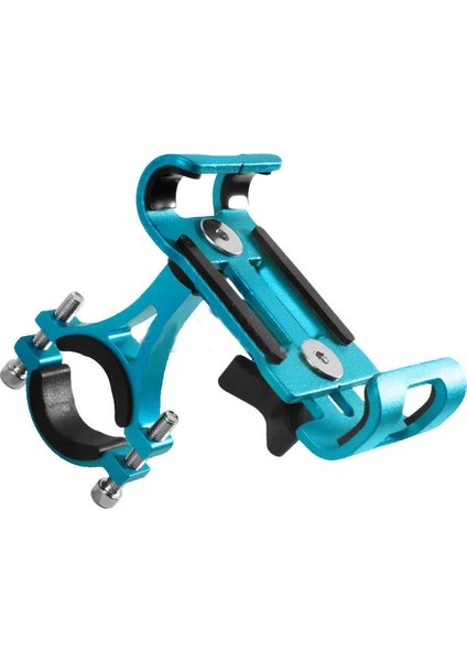 Metal Motosiklet Bisiklet Telefon Tutucu Alüminyum Alaşım Anti-Slip Braket Gps Klipsi Tüm Akıllı Telefonlar Için Evrensel Bisiklet Stand Desteği Renk: Mavi Dönüş Yok (Yurt Dışından)