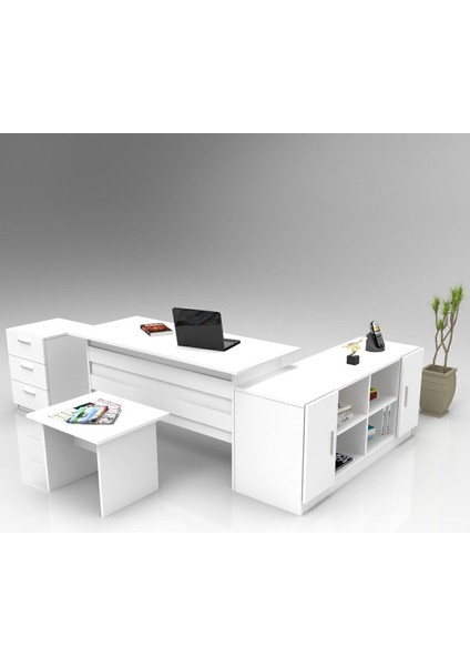 Bega Abcf Ofis Büro Masa Takımı 3 Renk Beyaz BEG13-W