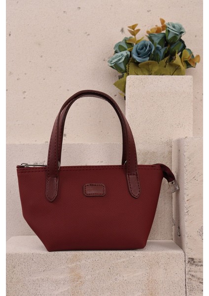 164 Şık Benekli Mini Saplı Portföy Çanta