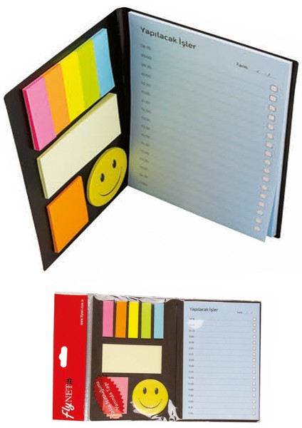 Katlanıp Taşınabilir Yapışkanlı Not Kağıtları Notluk Post-It Seti