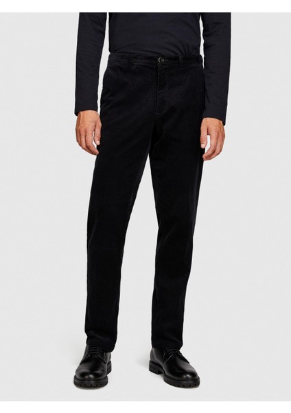 %100 Koton Slim Fit Fitilli Kadife Pantolon Erkek Siyah T-Shirt - 323A4SFRSF03D fiyatları