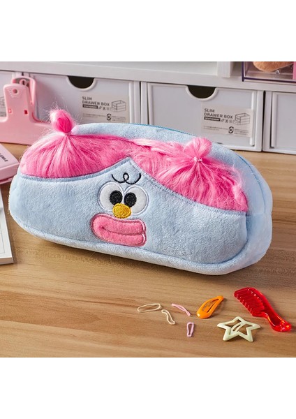Çirkin Bebek Peluş Marka Komik Kalem Çantası Kız Kalp Depolama Çantası Artı Oyuncak Kalem Kılıfı Kore Kırtasiye Ofisi Kültürel Malzemeler Renk: Açık Mavi (Yurt Dışından)