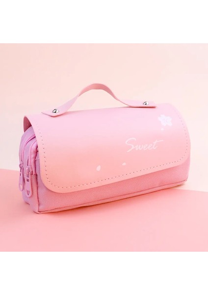 Kawaii Kalem Kılıfı Sevimli Poşet Büyük Kapasite Kalem Depolama Çantası Dekompresyonu Yaratıcı Kore Kırtasiye Okul Malzemeleri Kızlar Renk: Pembe (Yurt Dışından)