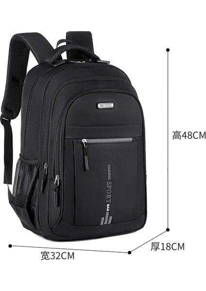 Erkek Sırt Çantası Oxford Kumaş Yüksek Kapasiteli Moda Ortaokul Öğrencisi Öğrenci Okul Çantası Bilgisayar Sırt Çantası Erkek Seyahat Çantası Renk: Beyaz (Yurt Dışından)