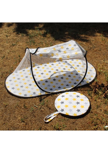 Katlanabilir Bebek Cibinlik Tül Sineklik Haşere Koruyucu Çantalı Bebek Gölgelik Çadırı 120-60 cm