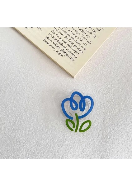 Lale Çiçekler Katlanır Cep Telefonu Kavrama Tutucu Soket Cep Desteği iPhone Samsung Parmak Yüzüğü Griptok Genişleyen Braket Renk: Mavi (Yurt Dışından)