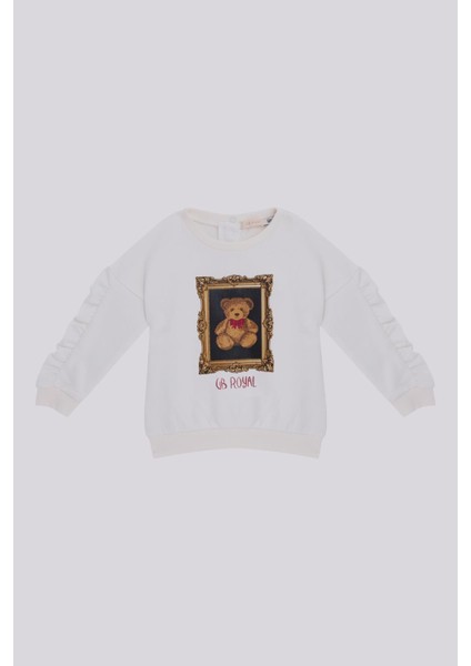 Bg Store Kız Bebek Ekru Sweatshirt