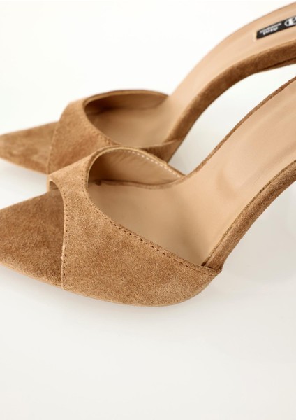 Bal Sivri Burun Topuklu Terlik 25157 modelleri