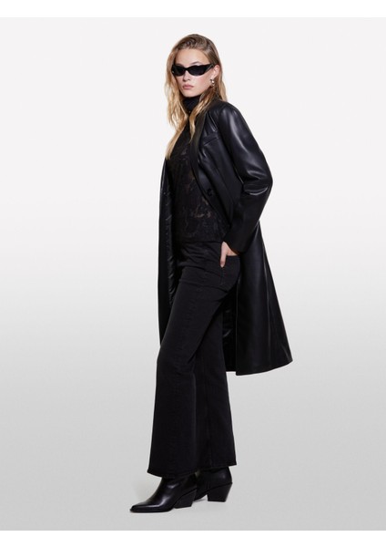 Sisley Pamuk Karışımlı Beş Cepli Geniş Paça Yüksek Bel Pantolon Kadın 800 Pantolon - 324A4STRLE03V modelleri