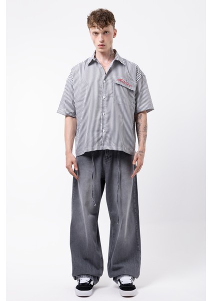 Cizgili Crop Gömelk