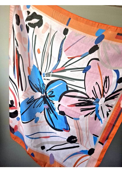 Deluxe Eşarp (Italyan Dikiş) - Turuncu