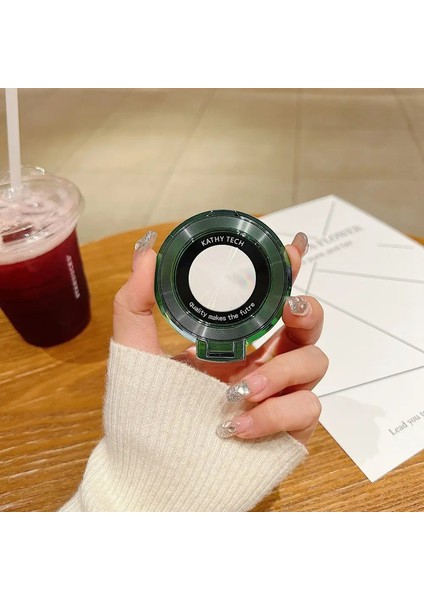 Manyetik Braket Halkası Stand Evrensel Lüks Kaplama Telefon Geri Kılıf Tutucu Iphone 15 14 13 12 11 Pro Max Renk: Yeşil (Yurt Dışından)