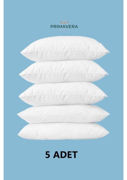 5 Adet Yıkanabilir Nonwowen Antialerjik Slikonize Yastık 50X70 800 gr