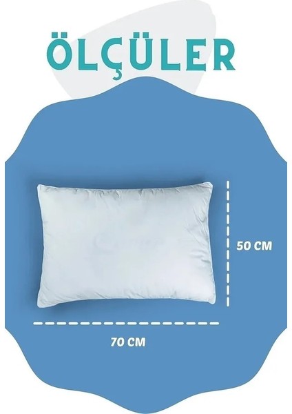 5 Adet Yıkanabilir Nonwowen Antialerjik Slikonize Yastık 50X70 800 gr fiyatları