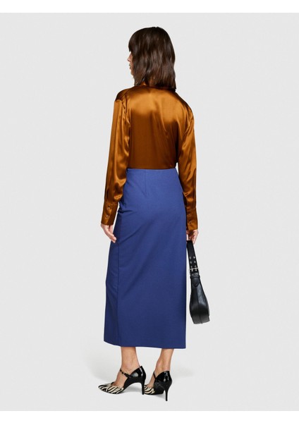 Sisley %100 Ipek Regular Fit Gömlek Kadın Kahverengi Gömlek - 323A5Q6WLQ05E indirimleri