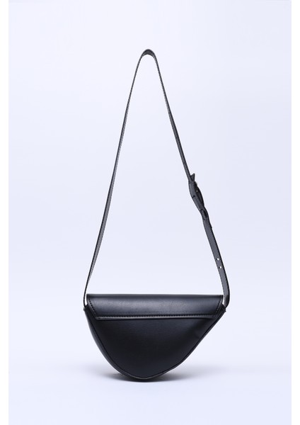 Siyah SHK154 Suni Deri Asimetrik Çıtçıtlı Tek Bölmeli Astarlı Kol ve Omuz Çantası fırsatları