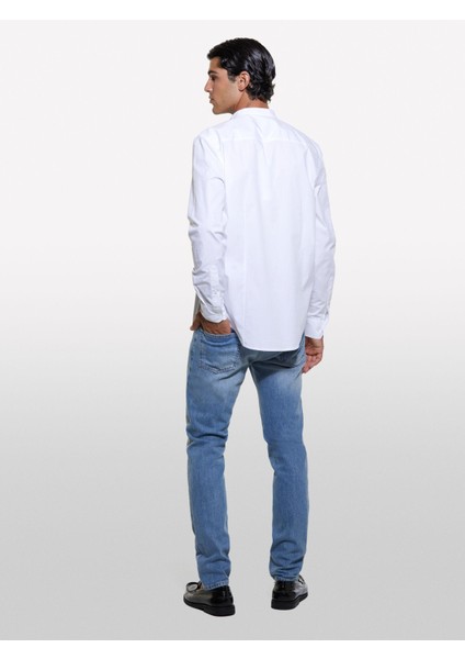 Sisley Pamuk Karışımlı Slim Fit Uzun Kollu Gömlek Erkek Beyaz Gömlek - 324A5CNXSQ032 indirimleri