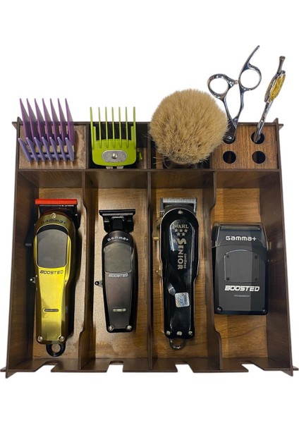 Ahşap Profesyonel Kuaför Berber Malzeme Organizeri