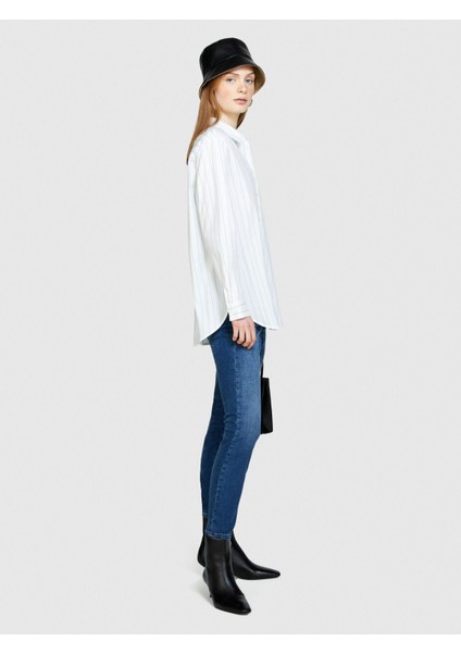 Sisley Streç Pamuklu Yüksek Bel Dar Paça Denim Pantolon Kadın Siyah Mix Pantolon - 324P4RR3575V7 fiyatları