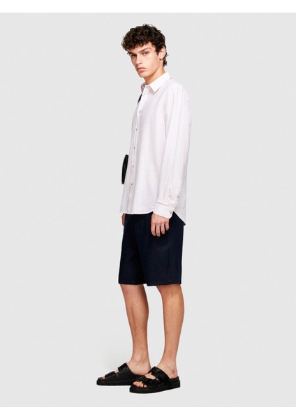 Sisley Keten Pamuk Karışımlı Slim Fit Gömlek Erkek Mix Gömlek - 324P59A2SQ03G