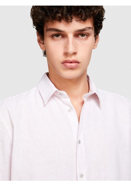 Sisley Keten Pamuk Karışımlı Slim Fit Gömlek Erkek Mix Gömlek - 324P59A2SQ03G fırsatları