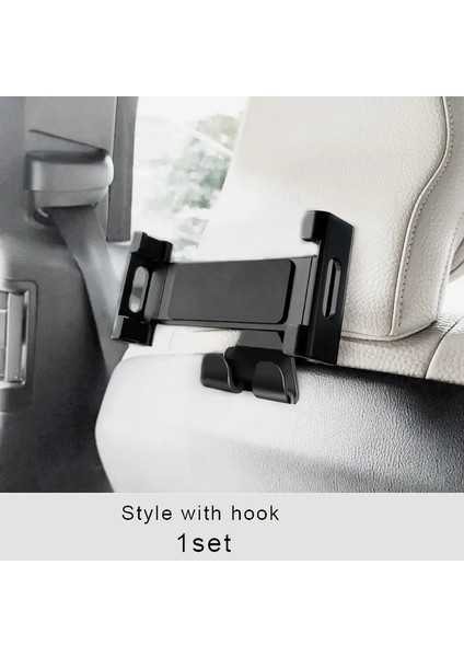 Tesla Model3 Y S X Geri Koltuk Telefon Tutucu Kancası 360 Derece Döndürme Standı Tablet PC İPad Mini SupportColor için Otomatik Mücevher Braketi: Kanca 1set Olmadan (Yurt Dışından)
