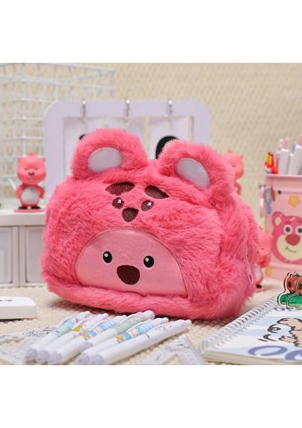 Öğrenci Için Çizgi Film Peluş Kalem Çantası Kalem Için Kawaii Depolama Çantası Kozmetik Fırça Işaretleyici Kalem Büyük Kapasiteli Kalem Kalemi Okul Besleme Rengi: Loopy D (Yurt Dışından)