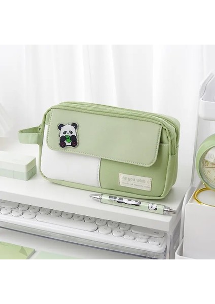 Renk Eşleştiren Büyük Kapasiteli Kalem Çantası Yüksek Görünümlü Ins Tarzı Kalem Çantası 2024 Yeni Öğrenci Erkek ve Kız Kırtasiye Depolama Bagcolor: Siyah (Yurt Dışından)