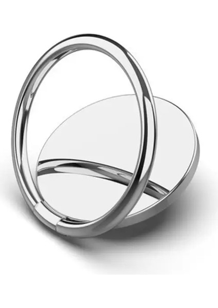 Lüks Metal Cep Telefonu Halka Tutucu Telefon Hücresel Destek Aksesuarları Manyetik Araba Braket Soketi Cep Telefonları Için Stand Renk: A-Silver (Yurt Dışından)