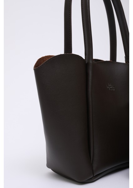 Kahve Rengi SHK122 Suni Deri, Çıtçıtlı, Makyaj Çantalı, Cüzdanlı El, Kol ve Omuz Çantası fırsatları