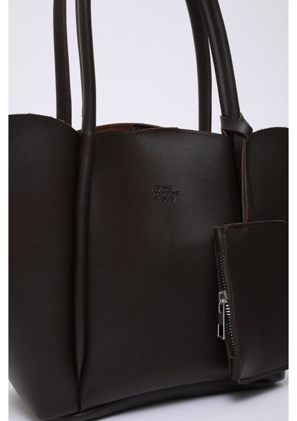 Kahve Rengi SHK122 Suni Deri, Çıtçıtlı, Makyaj Çantalı, Cüzdanlı El, Kol ve Omuz Çantası indirimleri