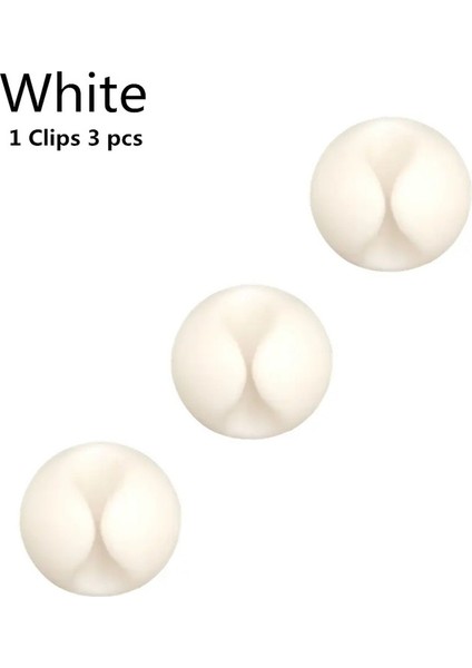 Silikon Kablo Klipsleri USB Tel Masaüstü Yönetimi Uyumlu Klipler Cep Telefonu Cihazı Kablo Kablosu Organizatör Tutucu Ev Araç Renk: 1 Klipler - 3pieces (Yurt Dışından)