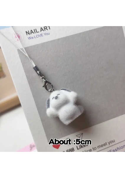 Yavru Köpek Kolye Karikatür Köpek Kutup Ayısı Anahtarlık Kolye Kızlar Telefon Kordon Anahtarları Küçük Hediye Cep Telefonu Aksesuarları Renk: B6 Telefon Takılar (Yurt Dışından)