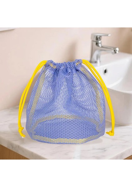 Yeni Dopamin Çizme Makyaj Çantası Taşınabilir Mesh Poşet Drenaj Depolama Çantası Seyahat Tuvalet Çantası Örgü Çanta Boyutu: 19-22CM/RENK: Drawstring Cep Pu (Yurt Dışından)