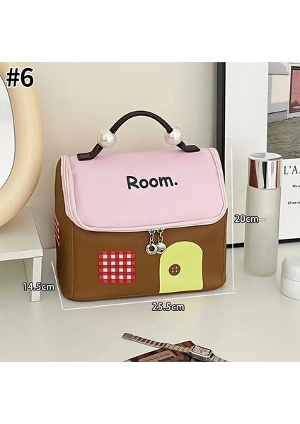 Dopamin Ev Makyaj Çantası Büyük Kozmetik Torba Seyahat Esansiyelleri Kadınlar Için Kadın Çanta Su Geçirmez Çanta Kadın 메이크업 파우치 Beden: S1 Makyaj Çantası/renk: S6 Makyaj Çantası (Yurt Dışından)