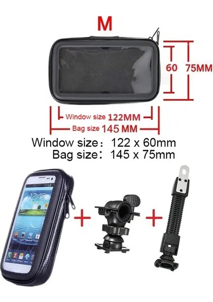 Evrensel Su Geçirmez Torba Bisiklet Bisiklet Telefon Tutucu Raflar Motosiklet Talonu Montaj Slip Olmayan Moblie Cep Telefon Klibi Bisiklet Renk: Zj2 Zj3 M (Yurt Dışından)