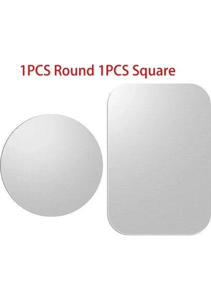 10-1pcs Araç Telefonu Tutucu Çıkartmaları Için Ultra Ince Manyetik Metal Plaka Tablet Cep Telefonu Için Manyetik Yama Çıkartması Stand Montaj Renk: 2pcs Gümüş (Yurt Dışından)
