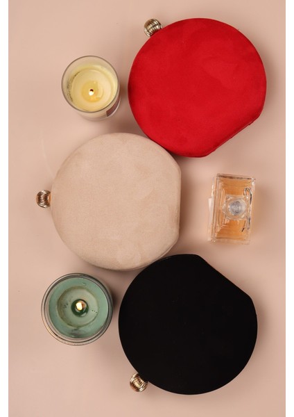 183 Süet Oval Sarma Abiye Çanta modelleri