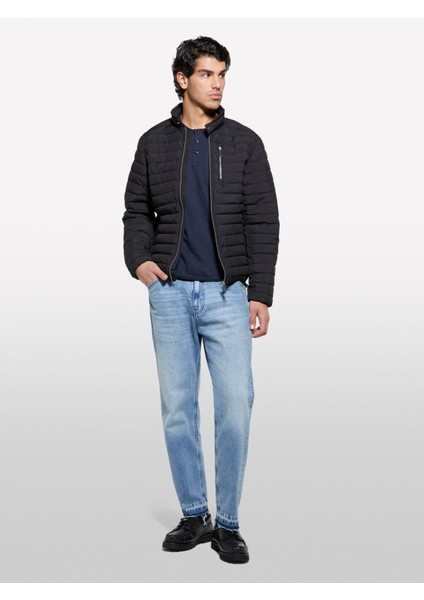 Sisley Fermuar ve Logo Detaylı Slim Fit Mont Erkek Bej Mont - 325P21V1SN03R fırsatları