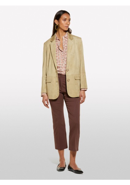 Sisley Streç Pamuklu Arkası Biyeli Cepli Pantolon Kadın Kahverengi Pantolon - 325P49MALE02X