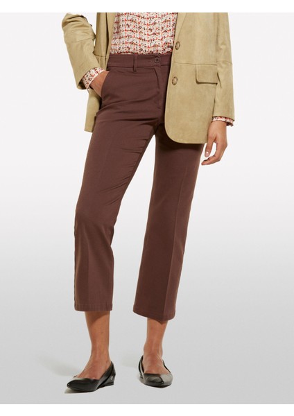 Sisley Streç Pamuklu Arkası Biyeli Cepli Pantolon Kadın Kahverengi Pantolon - 325P49MALE02X fiyatları