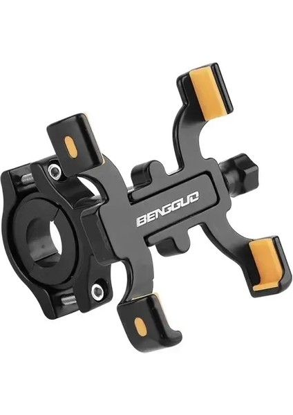 Bisiklet Telefon Tutucu Alüminyum Cep Telefonu Stand 360 Derece Dönen Ayarlanabilir Gidon Braketi Iphone Samsung Huaweicolor: Black-A (Yurt Dışından)