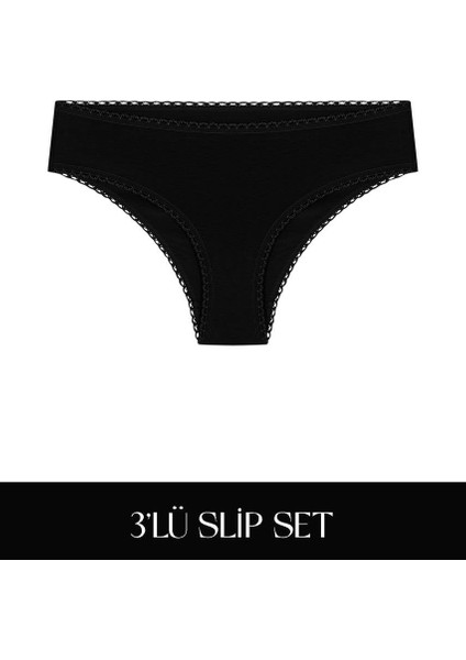 Cotvie 3 Renk Esk Pamuklu Slip 3'lü Set külot fırsatları