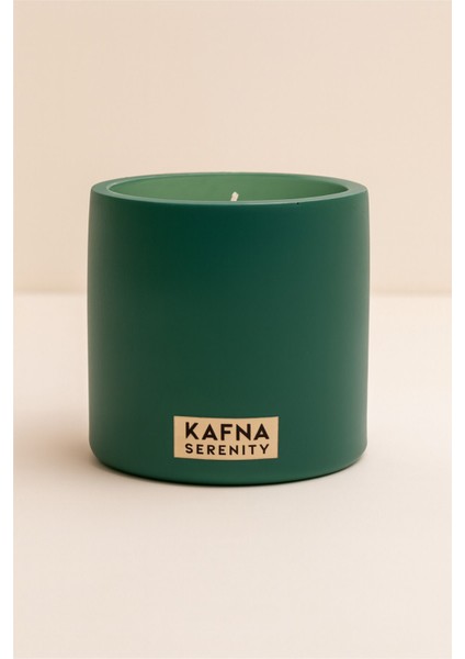 Yeşil Beton Mum, Amber Kokusu, %100 Soya Wax, El Yapımı, Doğal ve Vegan indirimleri