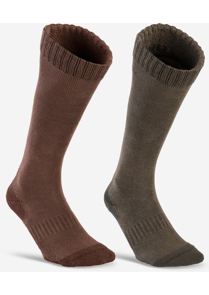 Solognac Pamuklu Uzun Çorap - Avcılık ve Doğa Gözlemi - 2 Çift - Act 100